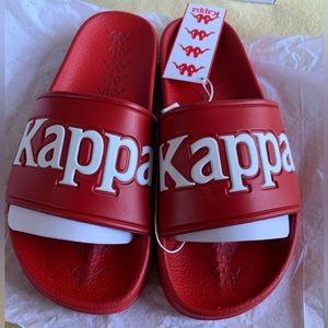 Kappa 222 Banda Adam 9 Red/White Men’s Size 8 Women’s 9.5 Sandals Slides Unisex